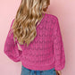 Lightweight Buttoned Front Crochet Cardigan