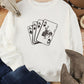 Ace Card Cowboy Graphic Trendy Sweatshirt