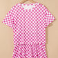 (Preorder 5.1)Checkerboard Tee and Skorts 2 Piece Outfit