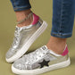 Luster Star Pattern Slip On Flat Shoes