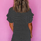 Stripe Ruffle Sleeve T Shirt Dress