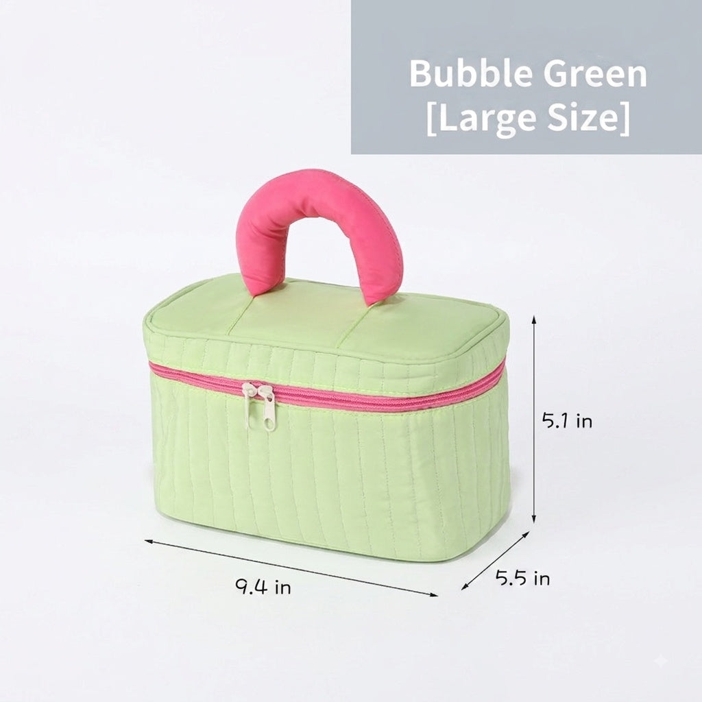 Portable Cosmetic Bag with Personalized Embroidered Name