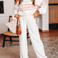 Zigzag Geometric Pattern Knitted Pullover Sweater