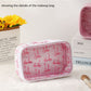 Clear PU Cosmetic Bag Pink Ribbon Toiletry Bag