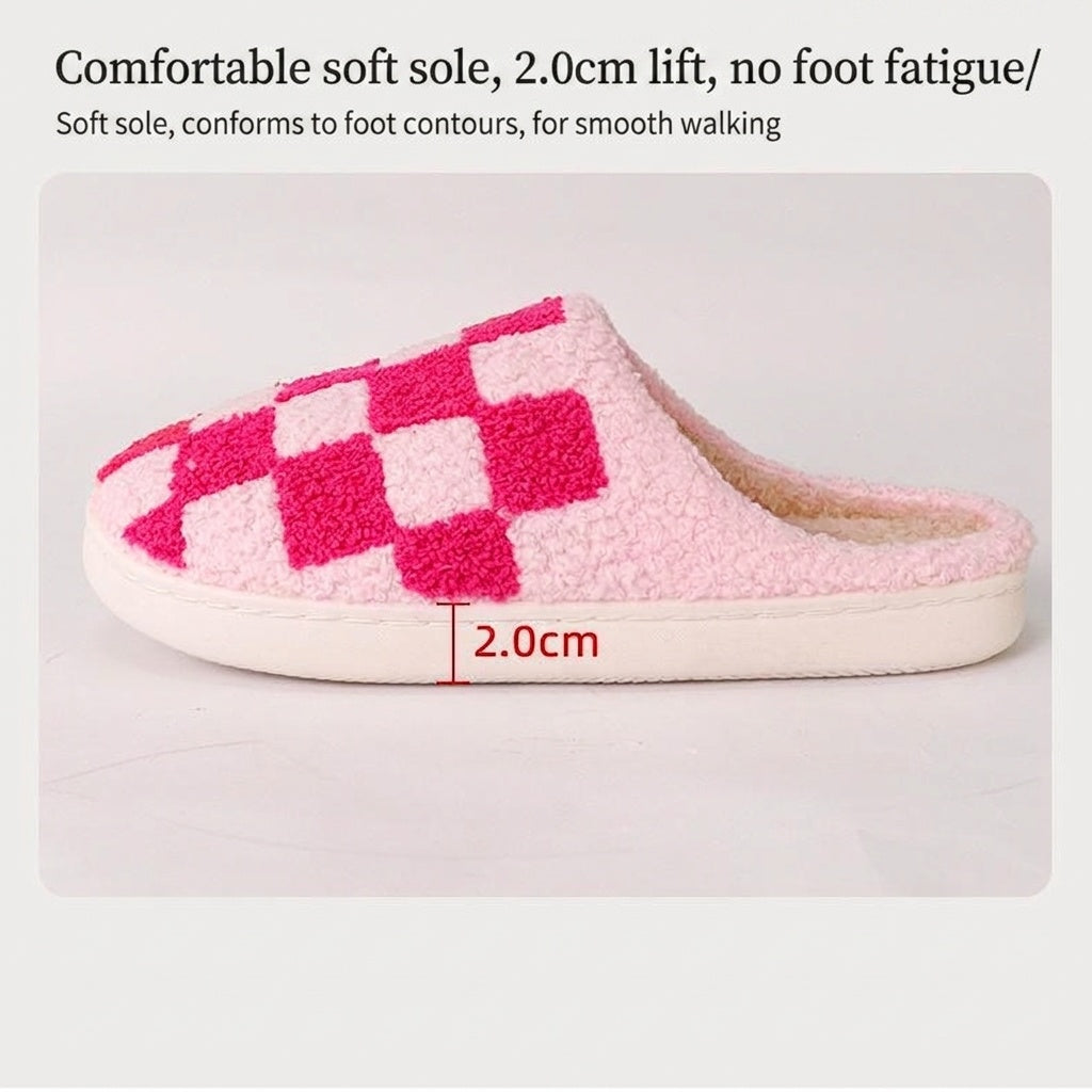 Checkered Cozy Slippers