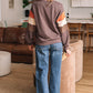 Block Patchwork Sequin Bow Pumpkin Graphic Sweatshirt