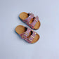 Girls Sparkly Buckle Cork Sandals