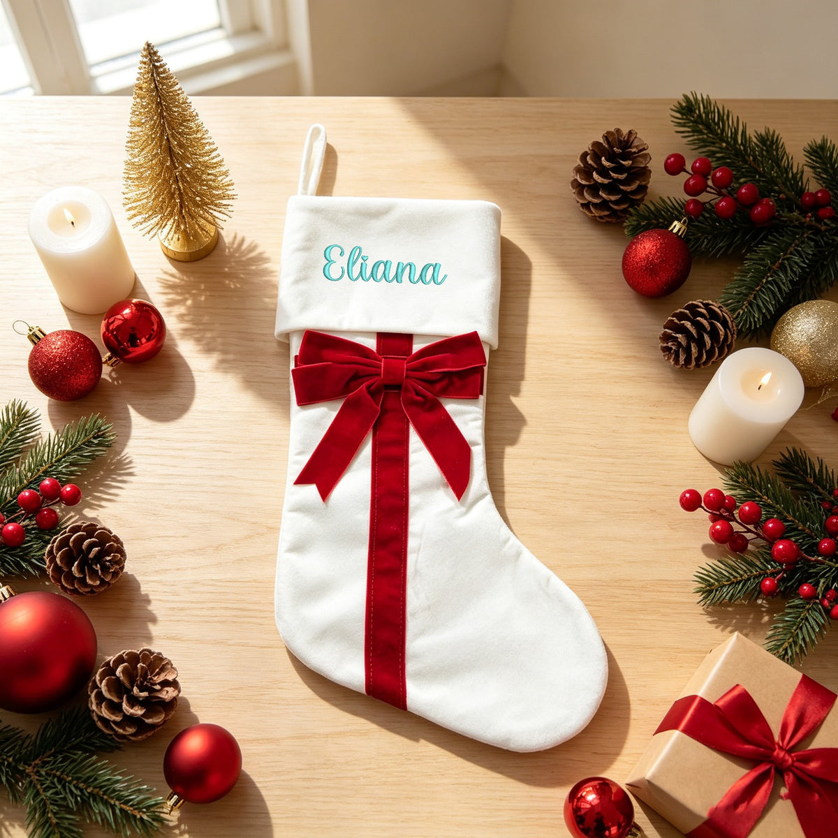 Customized Christmas stockings for the family