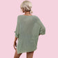 Women's Loose Open Knit Sweater Top