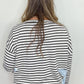 Starry Patch Drop Shoulder Raw Edge Casual Knit Top