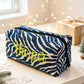 Custom Zebra Print Cosmetic Bag