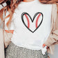 Baseball Heart Shape Embroidery Graphic Tee
