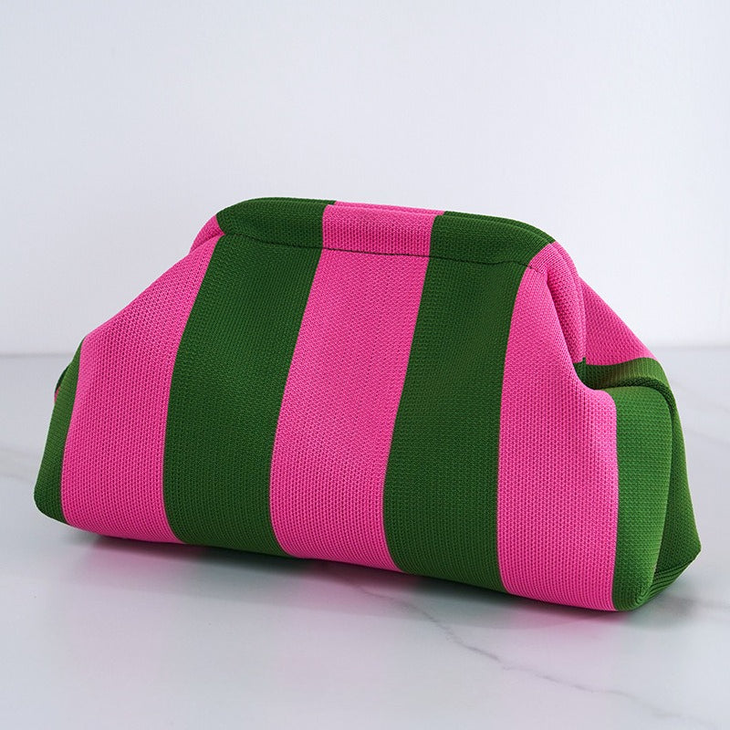 Summer Beach Clutch Purses Woven Crochet Handbags Dumpling Clutch Ruched Cloud Purse