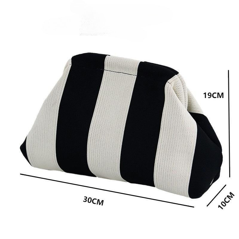 Summer Beach Clutch Purses Woven Crochet Handbags Dumpling Clutch Ruched Cloud Purse