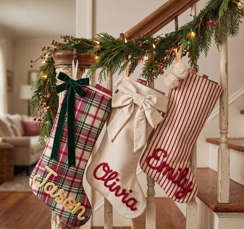 Custom Family Christmas Stockings with Name