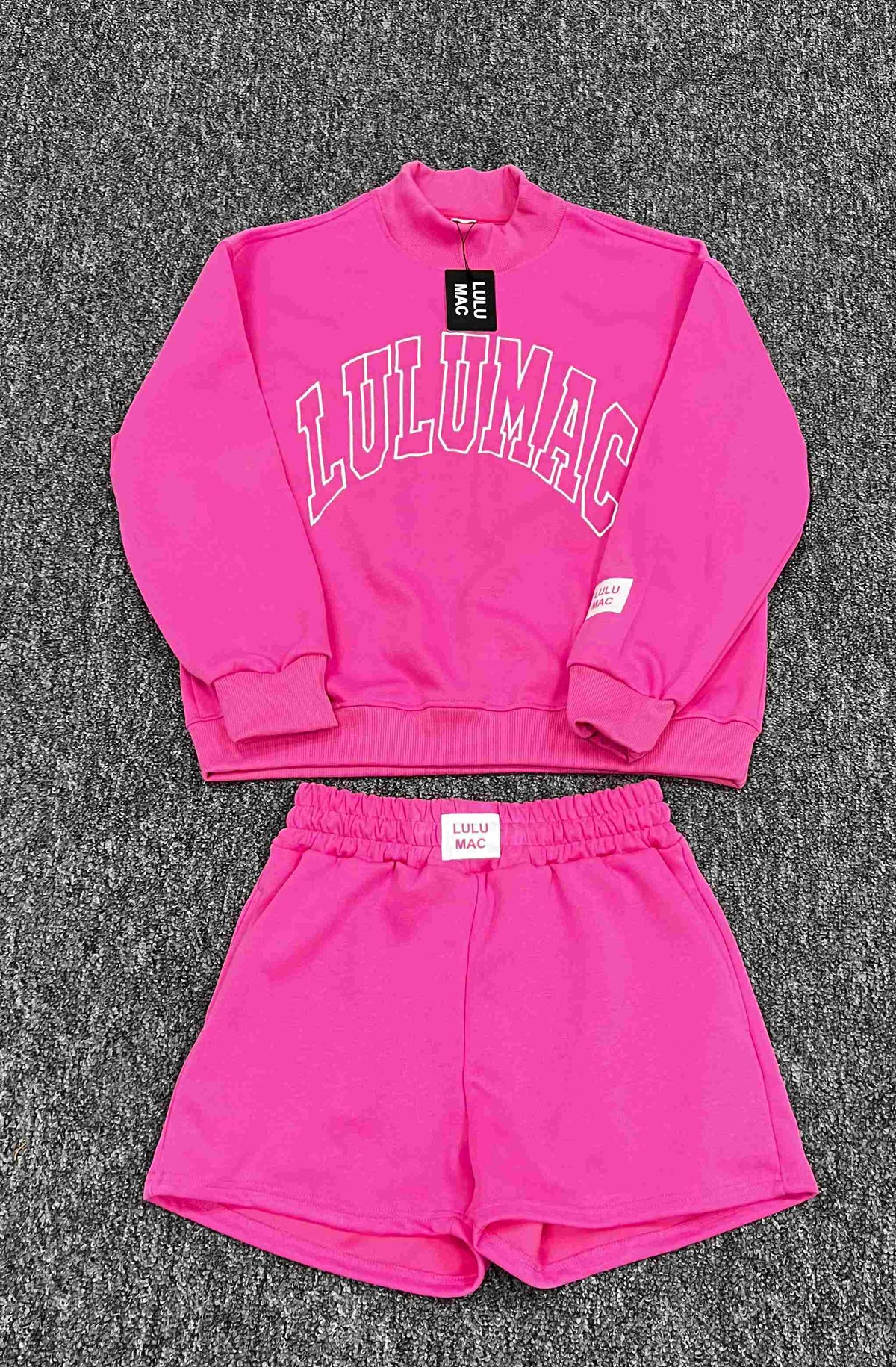 Solid-color Mock-neck Set