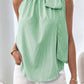 Tied Knot Frilled Collar Sleeveless Top