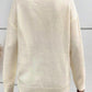 Apricot Boo Knitted Pattern Ribbed Edge Drop Shoulder Sweater