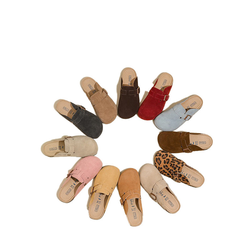 Classic Suede Cork Mules
