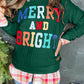 Merry And Bright Knit Quilted Sweatshirt