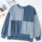 Henley High Low Oversize Sweatshirt