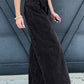 Pleated Wide Leg Mineral Wash Denim Pants