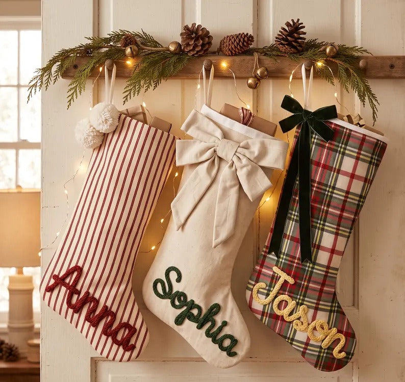 Custom Family Christmas Stockings with Name