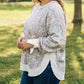 Khaki Camouflage Print Round Neck Long Sleeve Shift Plus Size Sweatshirt