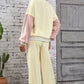 Block Pullover Loose Pant Set