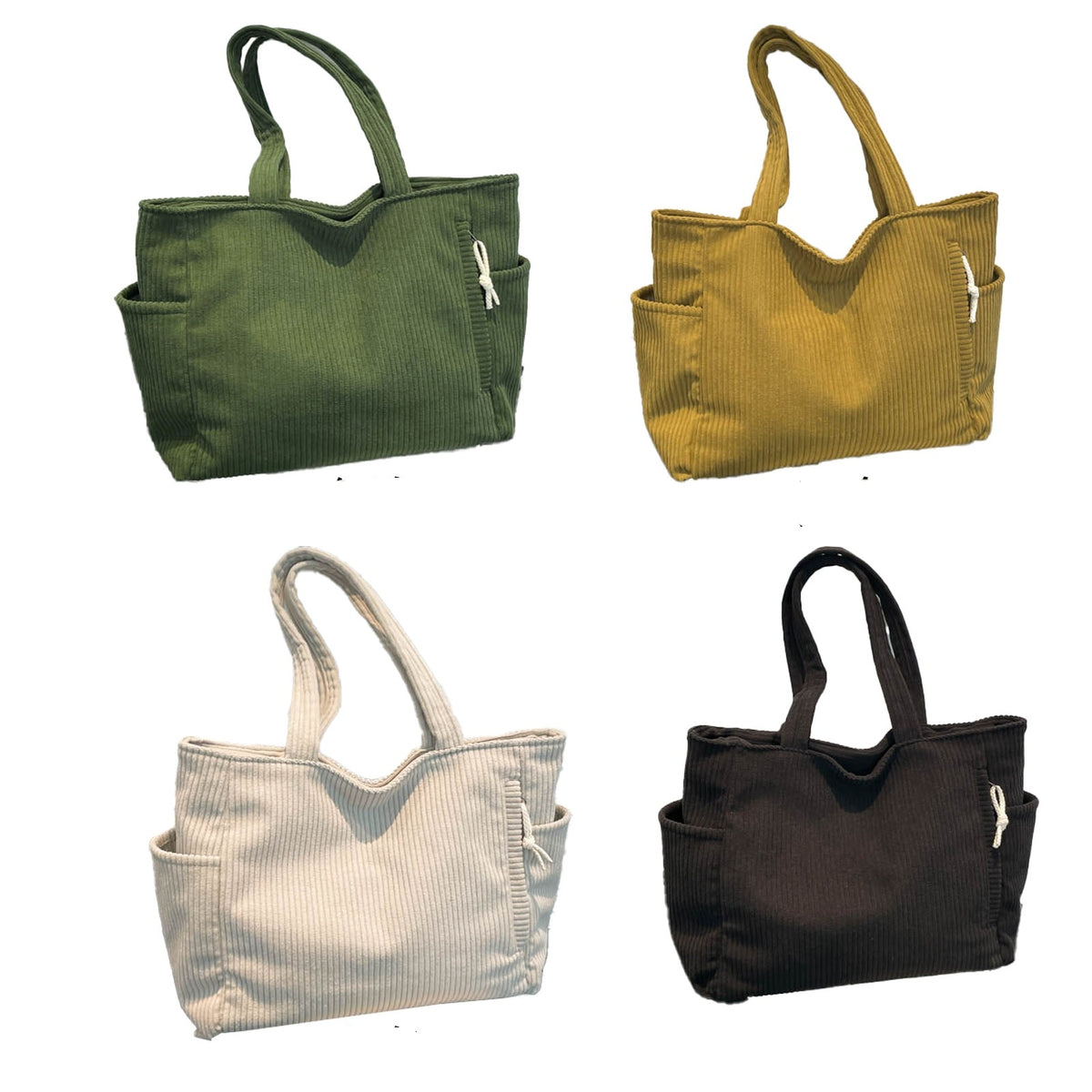 Personalized Corduroy Custom Name Tote Bag