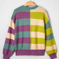 Drop Shoulder Ribbed Edge Casual Sweater