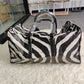 Vegan Leather Leopard Overnight Bag