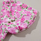 Plus Size Floral Print Smocked Puff Sleeve Dress