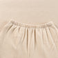 Corded Knit Long Sleeve Top and High Waist Shorts Set