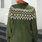 Western Fashion Abstract Printed Cardigan Sweater