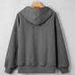 Cable Textured Baggy Solid Hoodie