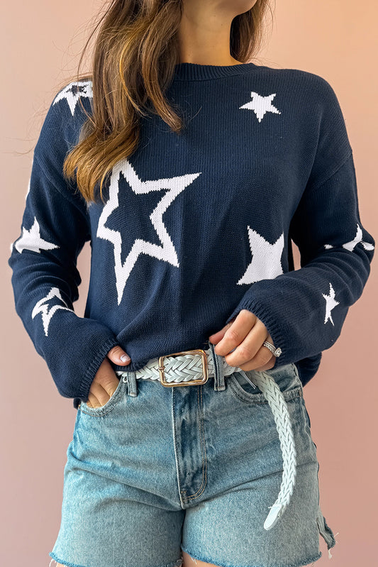 Star Pattern Knitted Sweater