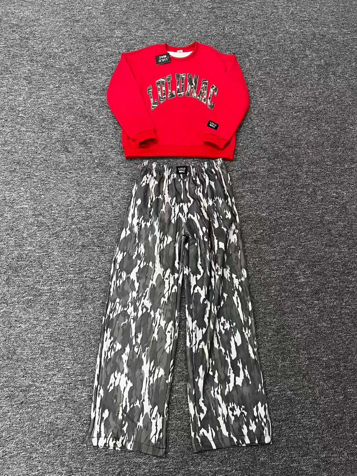 Tie-dye and Embroidered Trouser Set