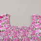Plus Size Floral Print Smocked Puff Sleeve Dress