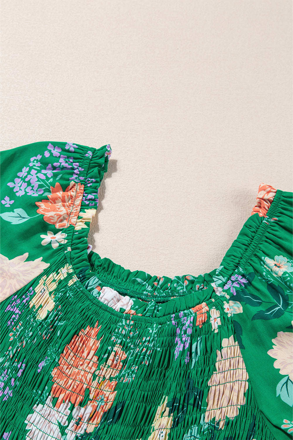 Floral Smocked Tiered Midi Dress