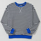 Oversized Contrast Trim Pullover Sweatshirt