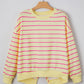 Stylish Overlap Detail Drop Shoulder Pullover Sweatshirt