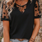 Flora Lace Patchwork Crew Neck T Shirt
