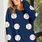 Sequined Baseball Sweatshirt