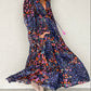 Tassel Tie V Neck Long Sleeve Flowy Long Dress