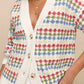 Front V Neck Sweater Cardigan