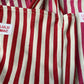 Nautical Striped Canvas Shoulder Tote Bag