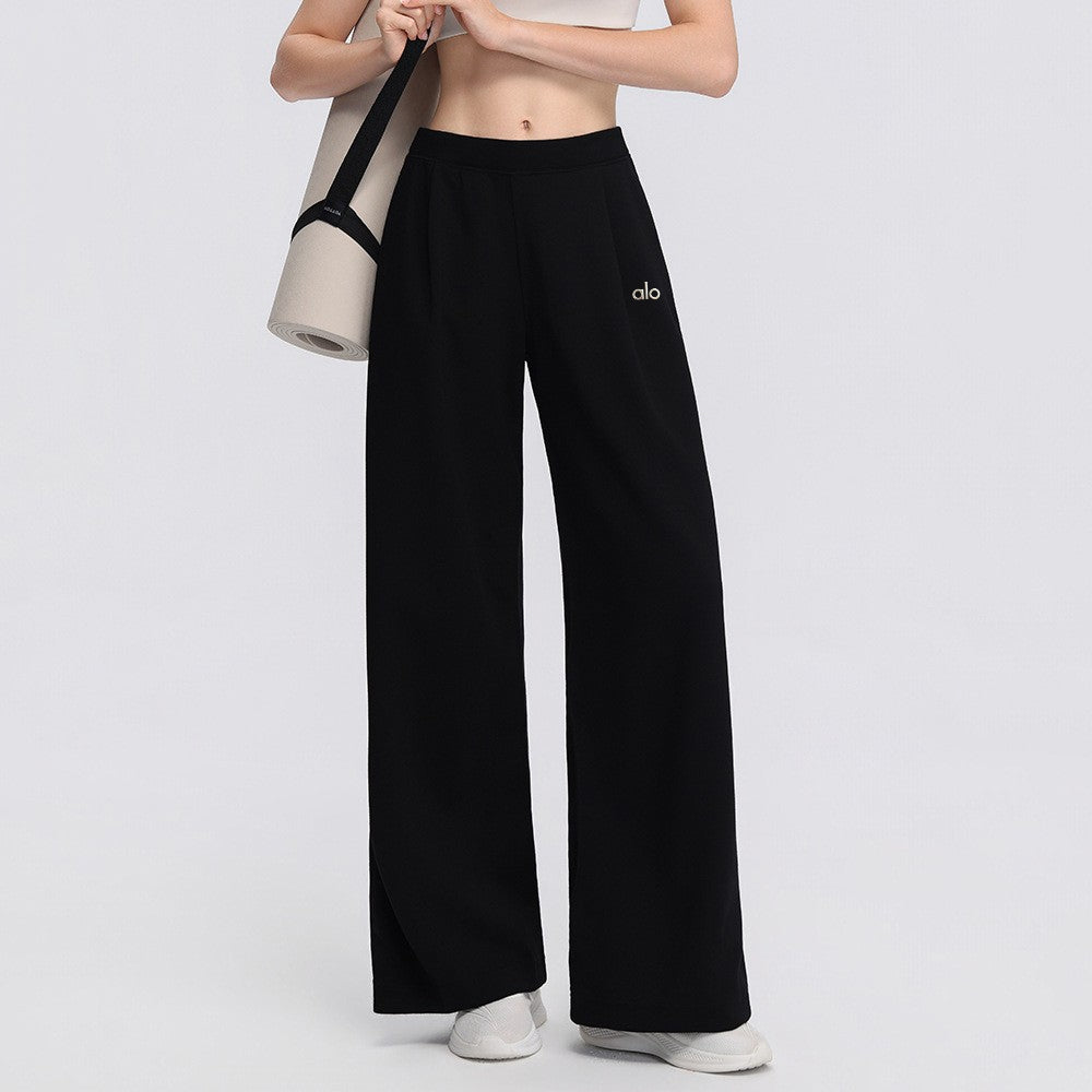 High-Waist Wide-Leg Sweatpants