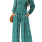Floral Print Western Smocked Bodice Square Neck Wide Leg Jumpsuit