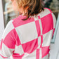 Plus Size Checkerboard T Shirt